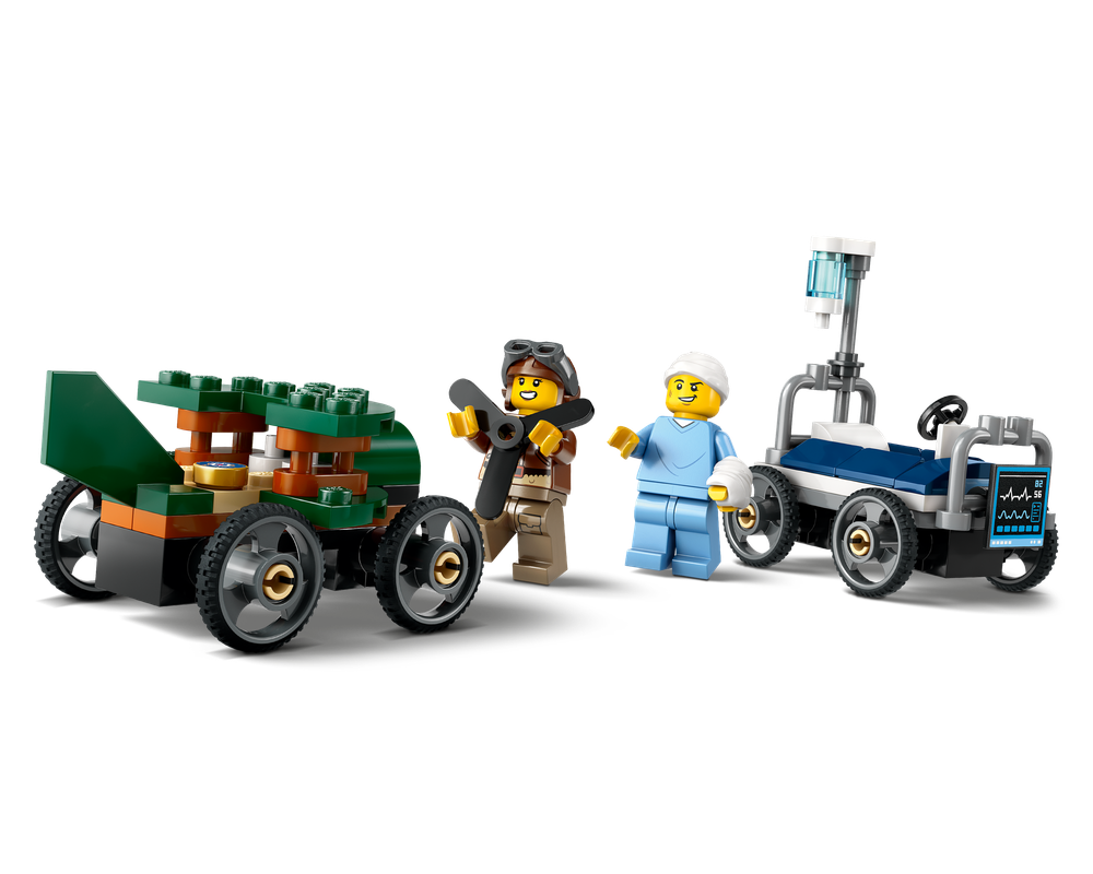 LEGO Set 60459-1 Airplane vs. Hospital Bed Race Car Pack (2025 City ...