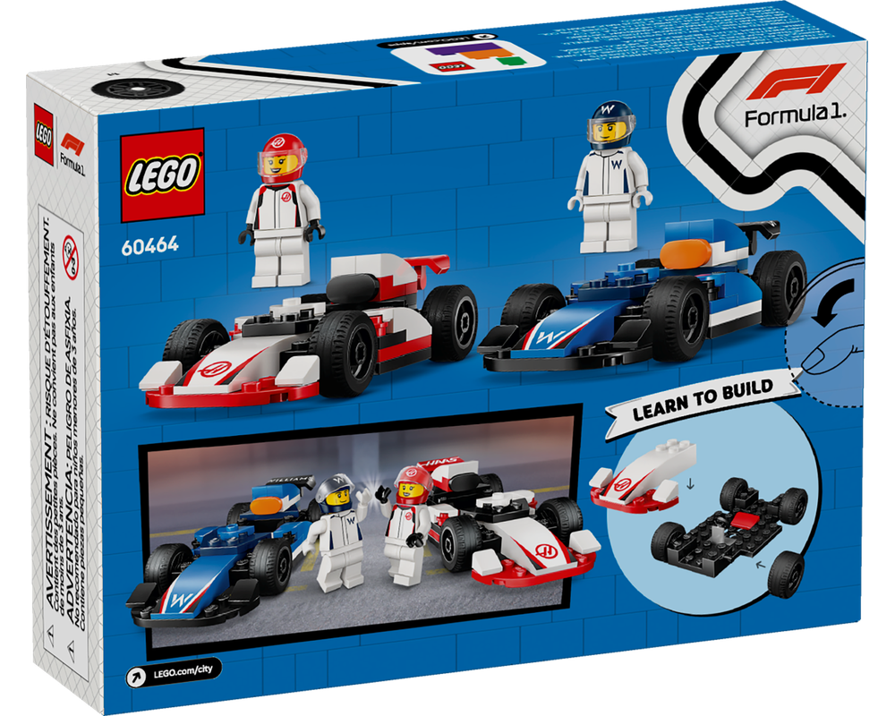 LEGO Set 60464-1 F1 Williams Racing & Haas F1 Race Cars (2025 City