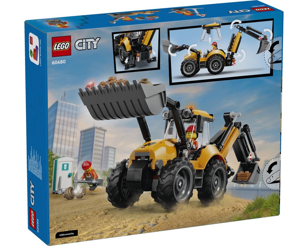 LEGO Set 60480-1 Yellow Backhoe Loader (2026 City > Construction ...