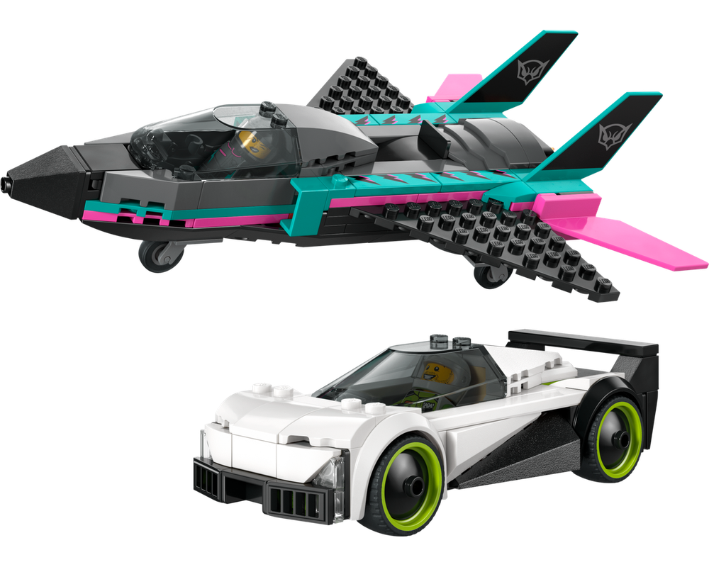 LEGO Set 60489-1 Jet vs. Car (2026 City) | Rebrickable - Build