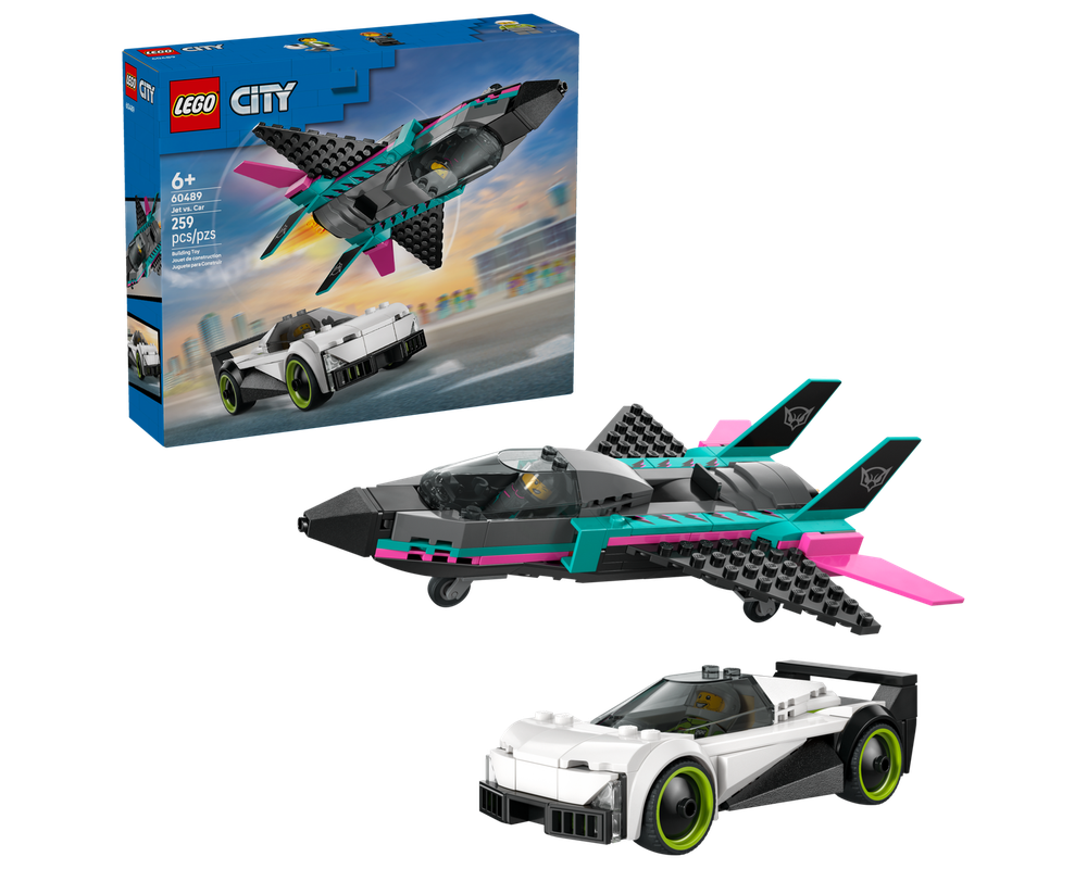 LEGO Set 60489-1 Jet vs. Car (2026 City) | Rebrickable - Build