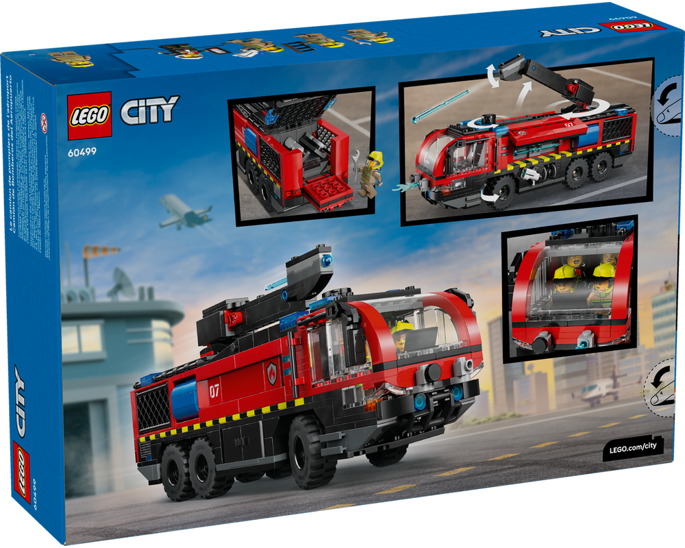 LEGO® City Airport Fire Truck - Toy Truck Building Set 60499
