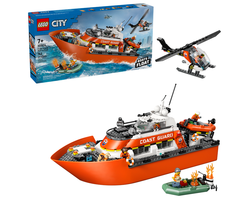LEGO Set 60504-1 Coast Guard Rescue Boat & Helicopter (2026 City ...
