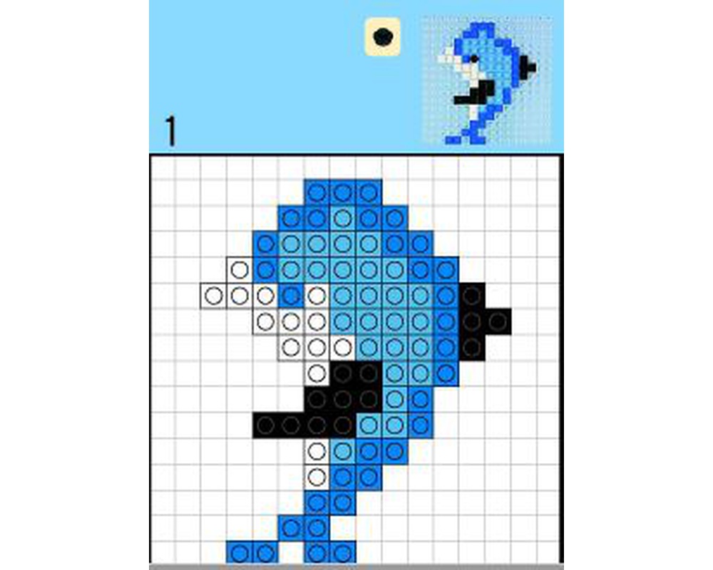 afslappet Hysterisk At tilpasse sig LEGO Set 6162-1-b3 Dolphin (2007 Sculptures > Mosaic) | Rebrickable - Build  with LEGO