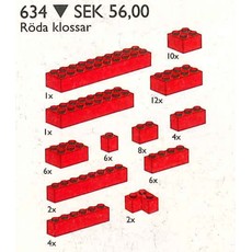 Extra Bricks in Red (set 634-1)