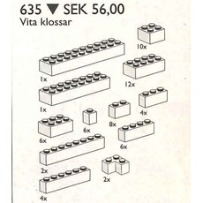 Extra Bricks in White (set 635-1)