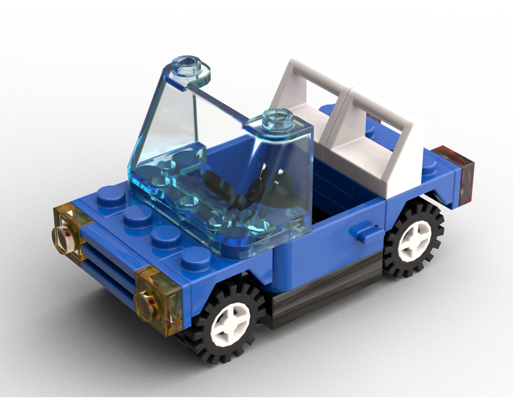 LEGO Set 6394-1-s1 Simple Blue Convertible Car (1988 Town > Classic ...