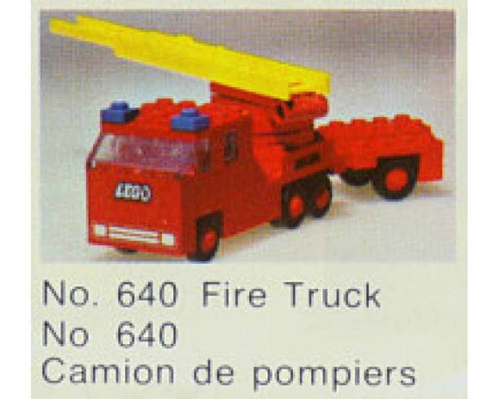 LEGO Set 640-1 Fire Truck (1971 Legoland > Fire) | Rebrickable - Build ...