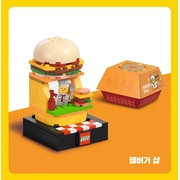 油彩『Burger Set』 BRXLZ Buildable Whataburger Meal Kit with Fries