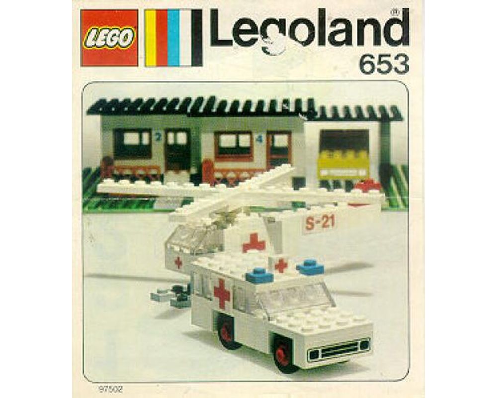 Vi ses i morgen Soldat karakter LEGO Set 653-1 Ambulance and Helicopter (1973 Legoland > Hospital) |  Rebrickable - Build with LEGO