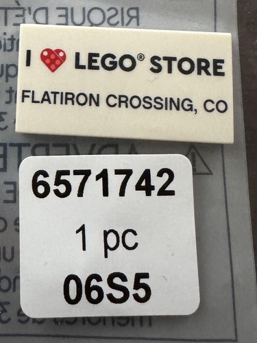 I [Heart] LEGO Store Flatiron Crossing, CO Tile