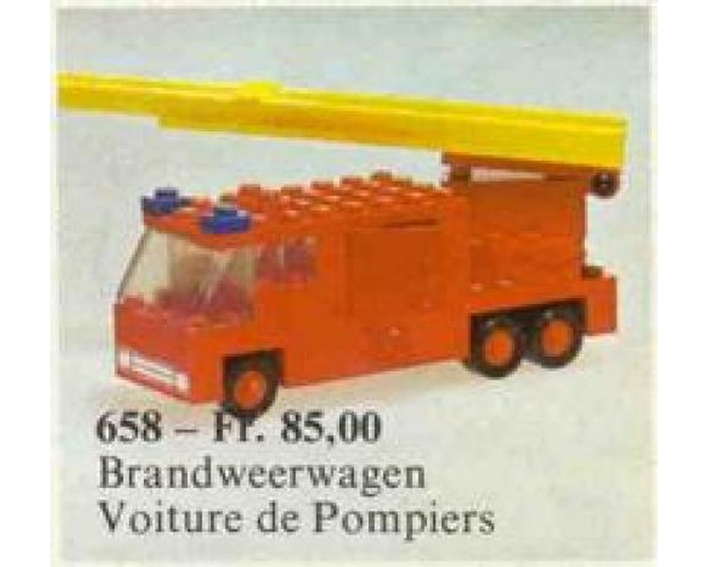 LEGO Set 658-1 Fire Engine (1974 Legoland > Fire) | Rebrickable - Build ...
