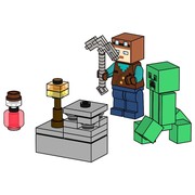 Miner with Creeper and Ores