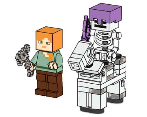 Alex with Skeleton and Skeleton Horse