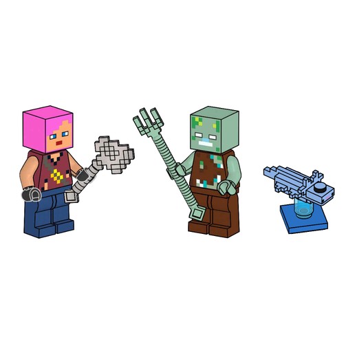 Adventurer with Drowned and Axolotl