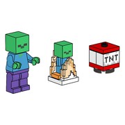 Zombie with Burning Baby Zombie and TNT