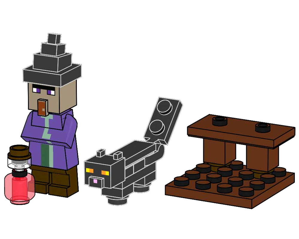 LEGO Set 662408-1 Witch and Black Cat (2024 Minecraft LEGO Set 662408-1 Witch and Black Cat (2024 Minecraft
