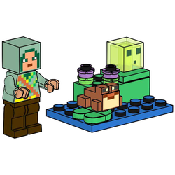 Hero with Frog and Slime