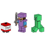 Steve with Creeper and TNT