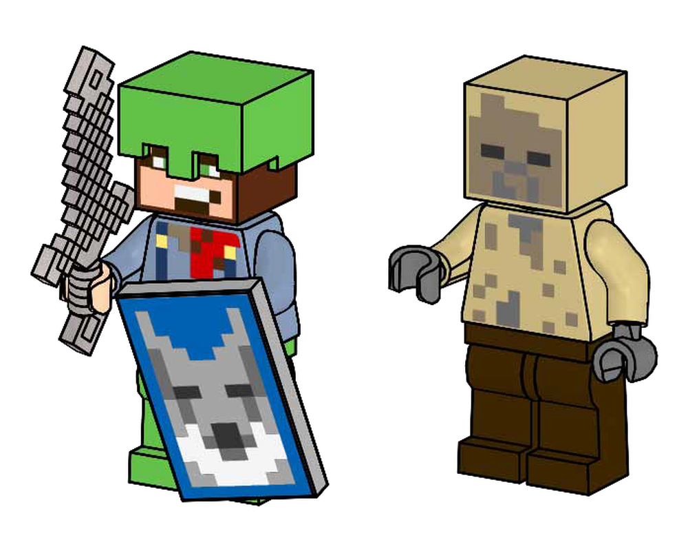 LEGO Set 6625111 Hero and Husk (2025 Minecraft) Rebrickable Build