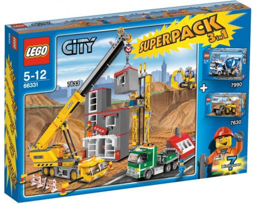 lavanda fresa Intuición LEGO Set 66331-1 City Super Pack 3 in 1 (2009 City > Construction) |  Rebrickable - Build with LEGO