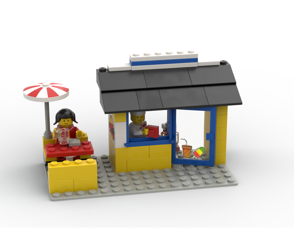 LEGO Set 6683-1-c3 Burger Stand (1983 Town > Classic Town ...