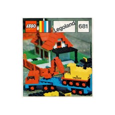 Low-Loader with 4 Wheel Excavator (set 681-1)