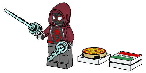 Miles Morales with Pizza