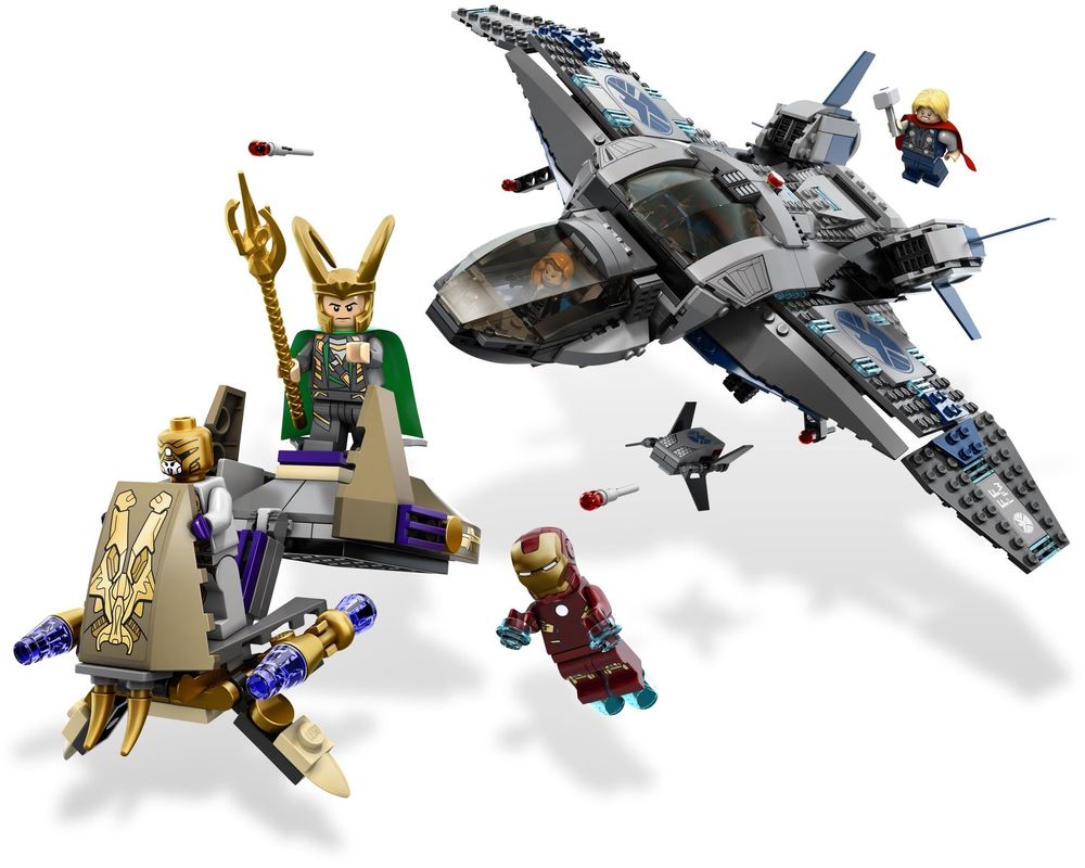 LEGO Set 6869-1 Quinjet Aerial Battle (2012 Super Heroes Marvel > Avengers) | Rebrickable - with LEGO