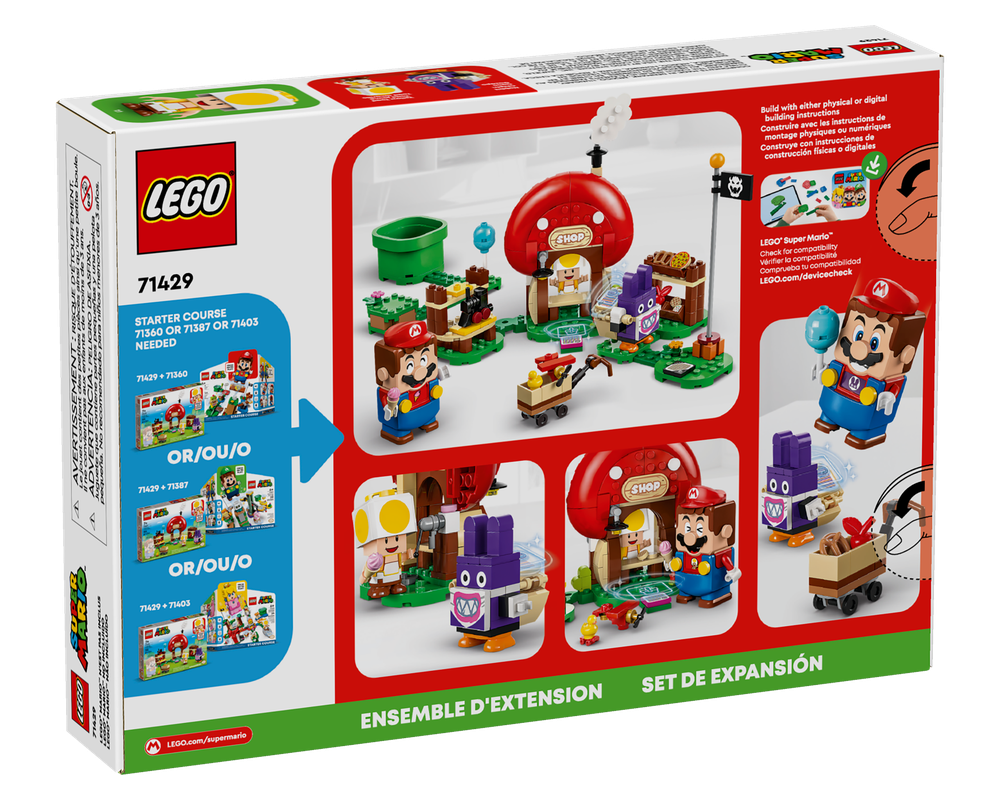 LEGO Set 71429-1 Nabbit at Toad's Shop (2024 Super Mario) | Rebrickable ...