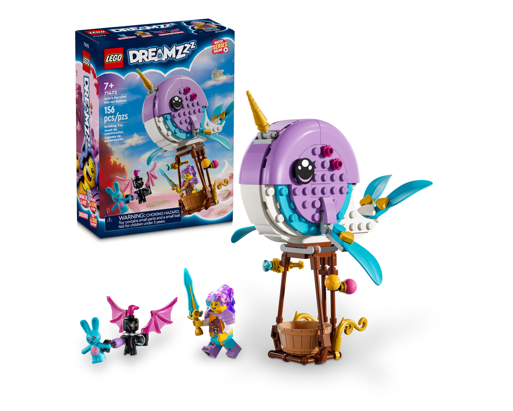 LEGO Set 71472-1 Izzie's Narwhal Hot-Air Balloon (2024 Dreamzzz