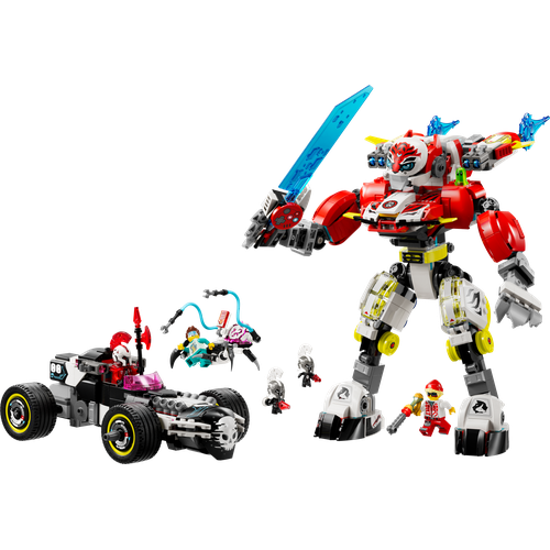 Cooper's Tiger Mech & Zero's Hot Rod Car