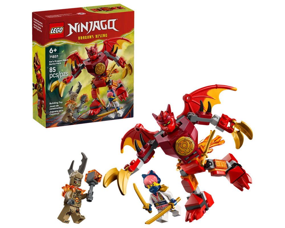 LEGO Set 71851-1 Kai's Dragon Mech Battle Pack (2026 Ninjago