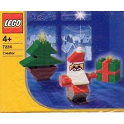 Santa, Tree, and Present