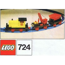 12V Diesel Locomotive with Crane and Tipper Wagon (set 724-1)