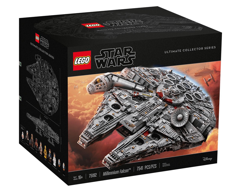 største Turist maskinskriver LEGO Set 75192-1 Millennium Falcon (2017 Star Wars > Ultimate Collector  Series) | Rebrickable - Build with LEGO