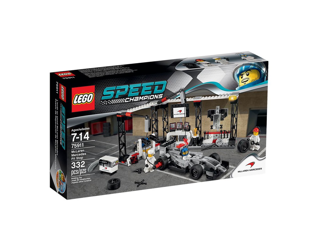 Lego Set 1 Mclaren Mercedes Pit Stop 15 Speed Champions Rebrickable Build With Lego