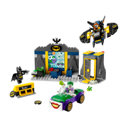 The Batcave with Batman, Batgirl and The Joker