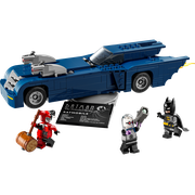 Batman with the Batmobile vs Harley Quinn and Mr. Freeze