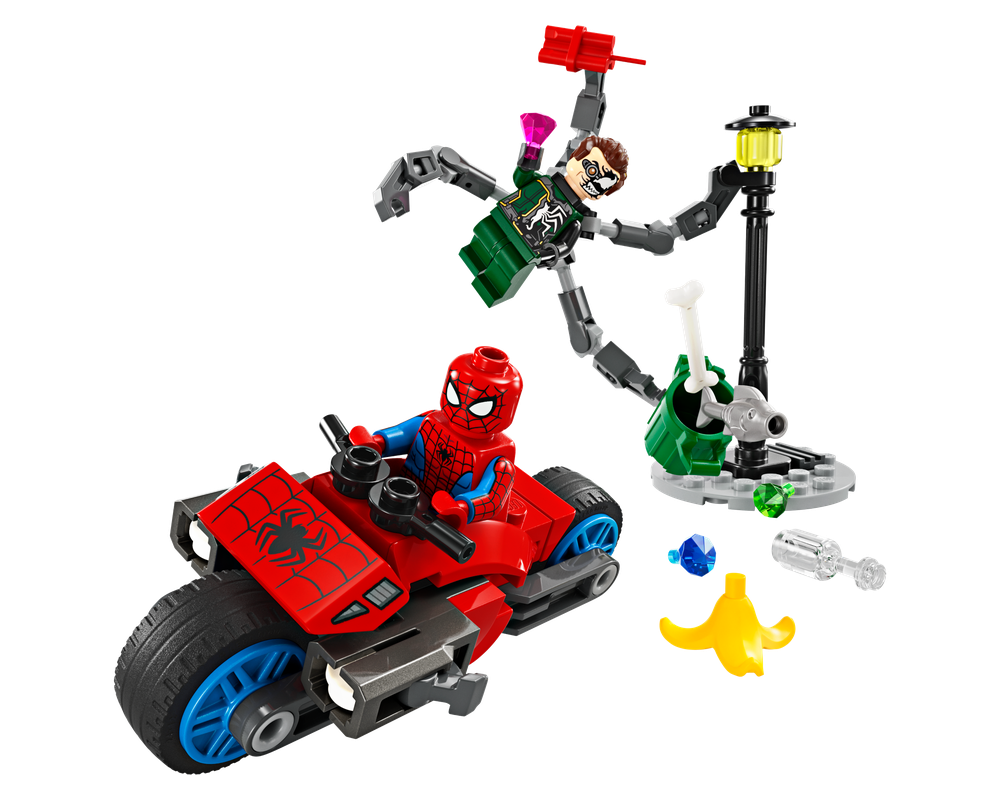 LEGO Set 762751 Motorcycle Chase SpiderMan vs. Doc Ock (2024 Super