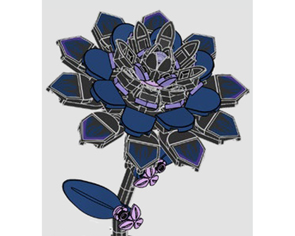LEGO Set 76784-1-s1 Black Dahlia Flower (2025 Wednesday) | Rebrickable ...
