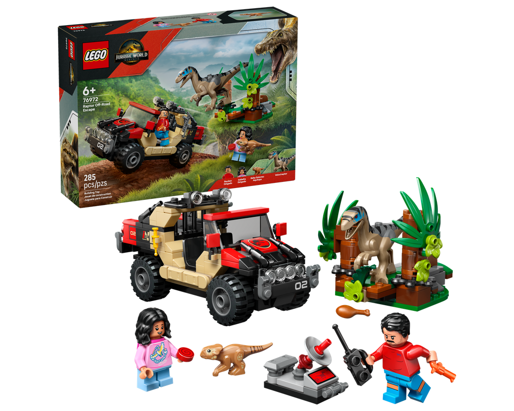 LEGO Set 76972-1 Raptor Off-Road Escape (2025 Jurassic World ...