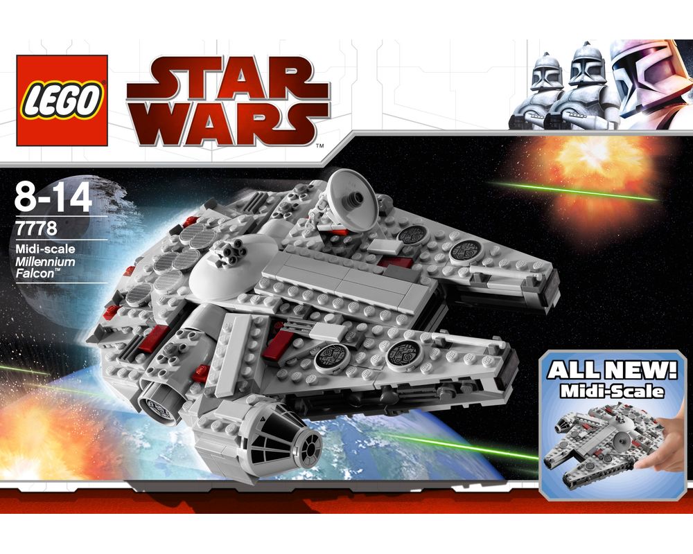LEGO Set 7778-1 Midi-Scale Millennium Falcon (2009 Star Rebrickable - Build with LEGO