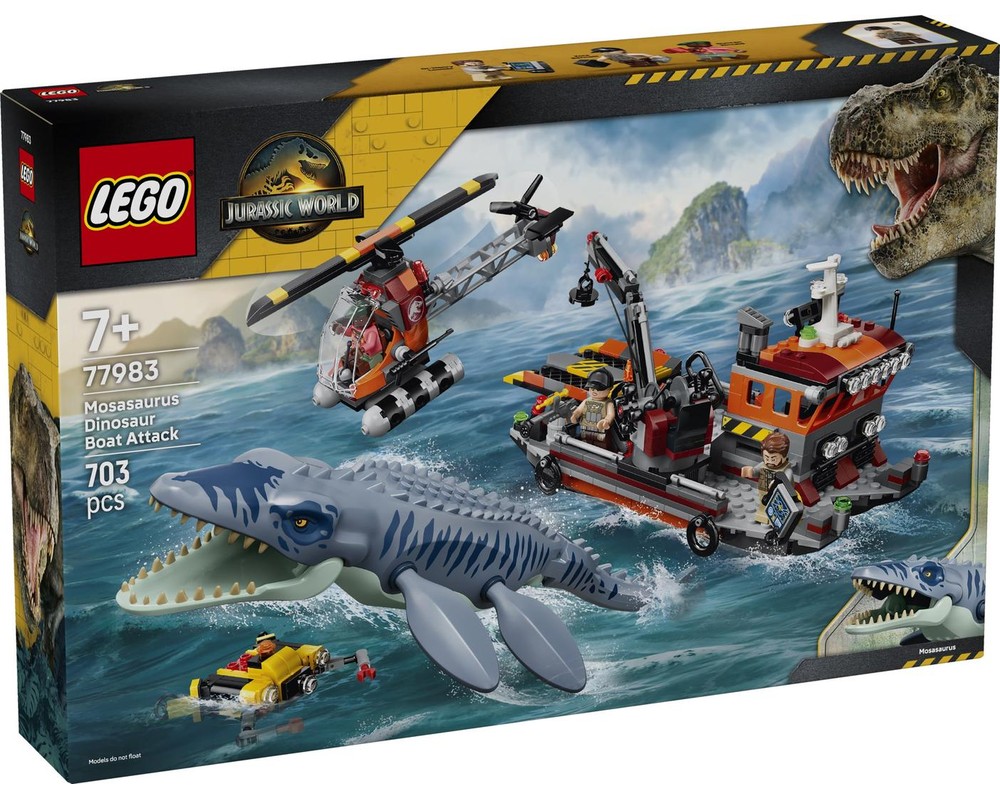 LEGO Set 77983-1 Mosasaurus Dinosaur Boat Attack (2026 Jurassic World ...
