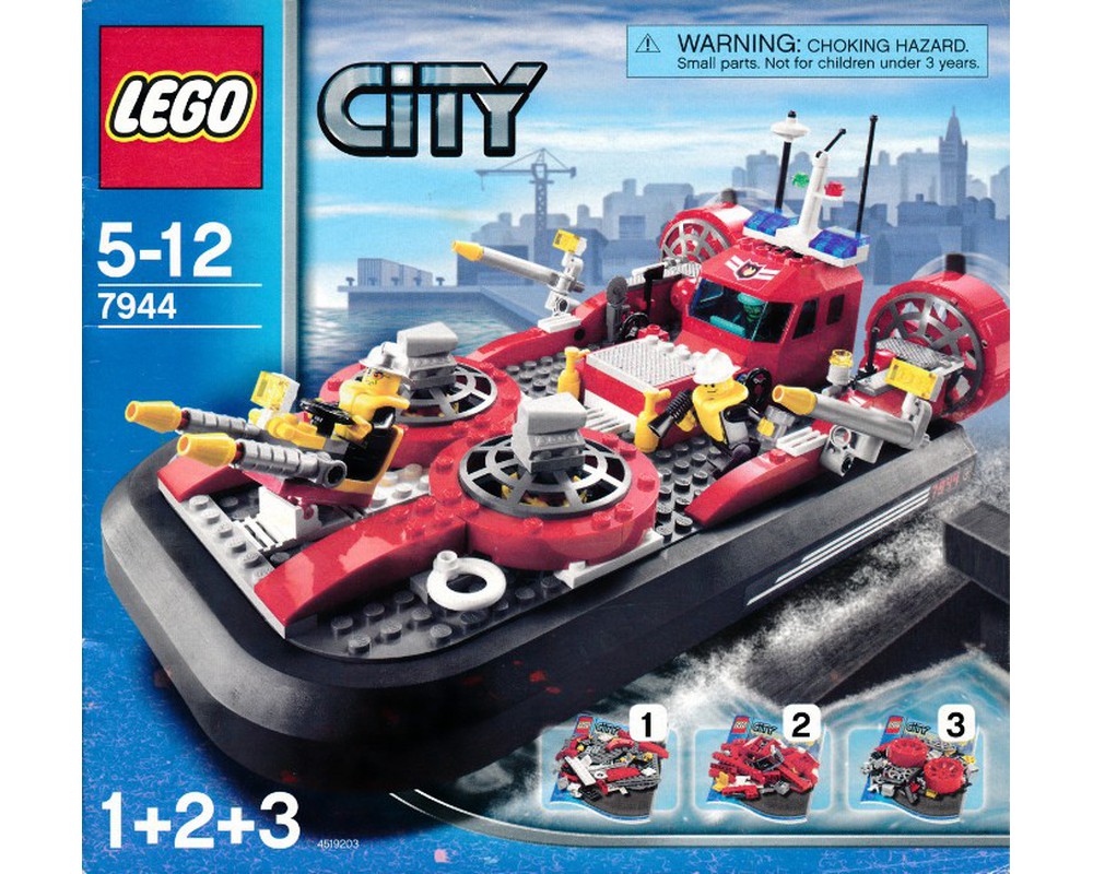 besked gået vanvittigt Efterforskning LEGO Set 7944-1 Fire Hovercraft (2007 City > Fire) | Rebrickable - Build  with LEGO