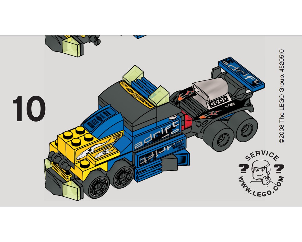 LEGO Set 8148-1-b1 Tough Racing Truck (2008 Racers) | Rebrickable ...