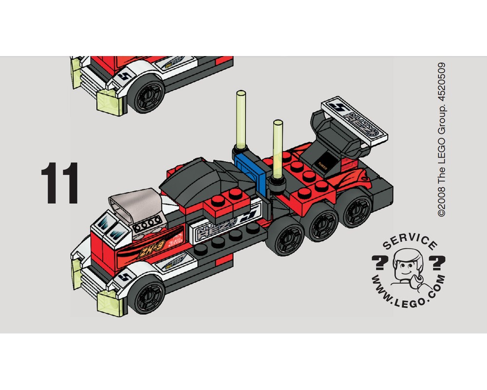 LEGO Set 8149-1-b1 Sleek Racing Truck (2008 Racers) | Rebrickable ...