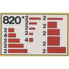 Parts Pack, Red Plates (set 820-1)