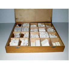 Wooden Storage Box Large (Double Latch) with Contents, with Lattice (set 820-2)