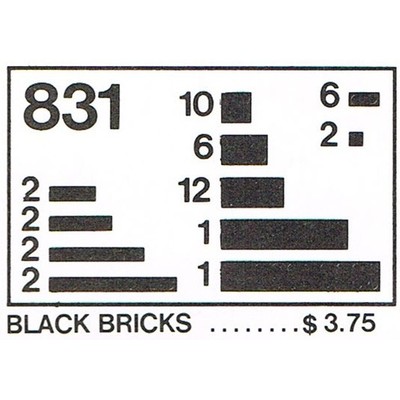 Parts Pack, Black Bricks